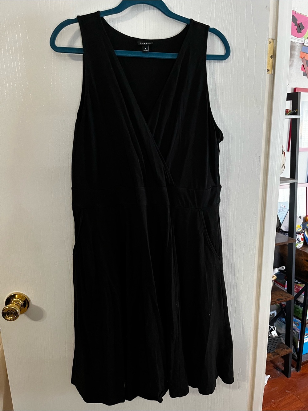 torrid Black Sleeveless Wrap Midi Dress